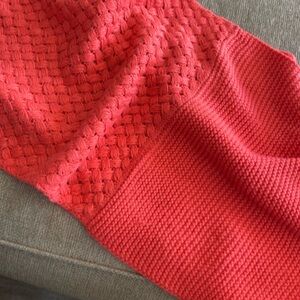 Infinity Winter Scarf wrap coral salmon orange pink